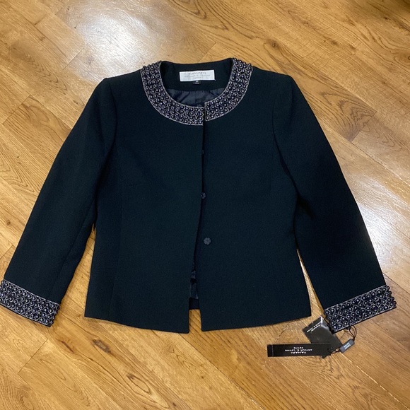 Tahari suit 0P petite navy New - Picture 7 of 12